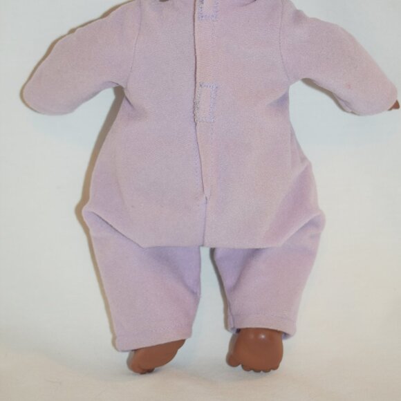 Vintage 11 inch Cloth Body Babydoll with Purple PJs - Picture 4 of 4